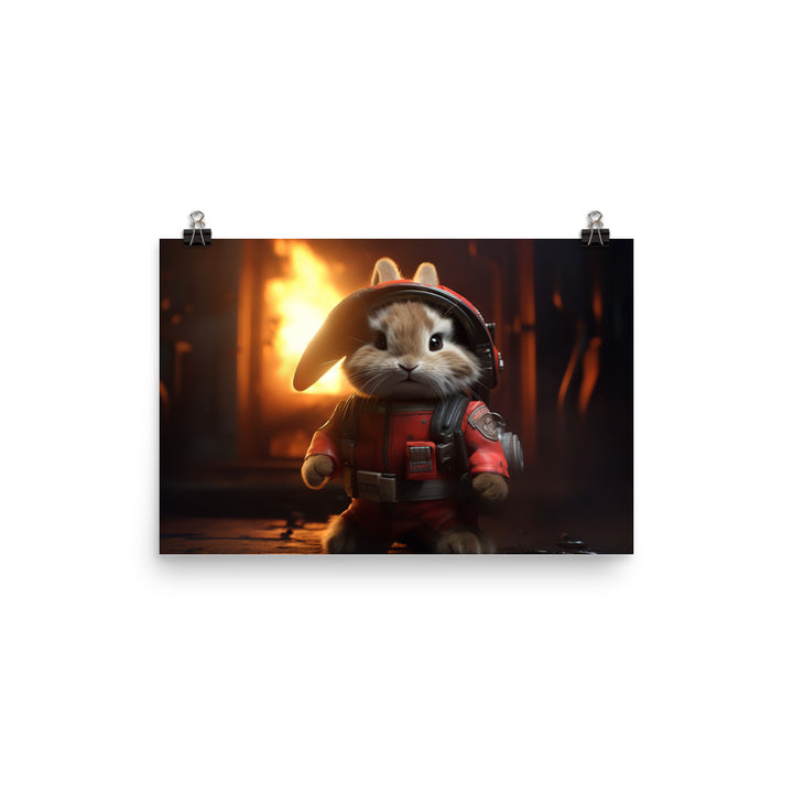 Lionhead Firefighter Photo paper poster - PosterfyAI.com
