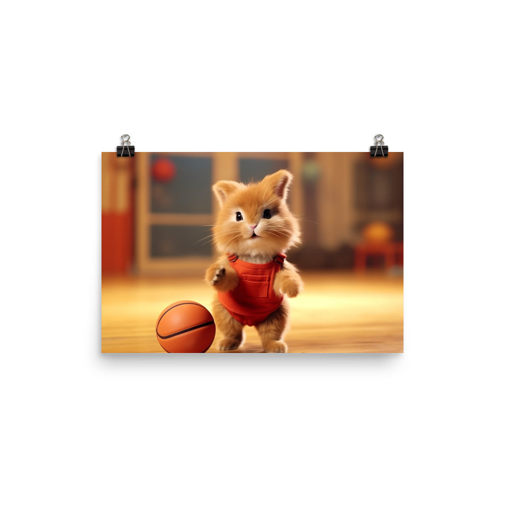 Lionhead Basketball Photo paper poster - PosterfyAI.com