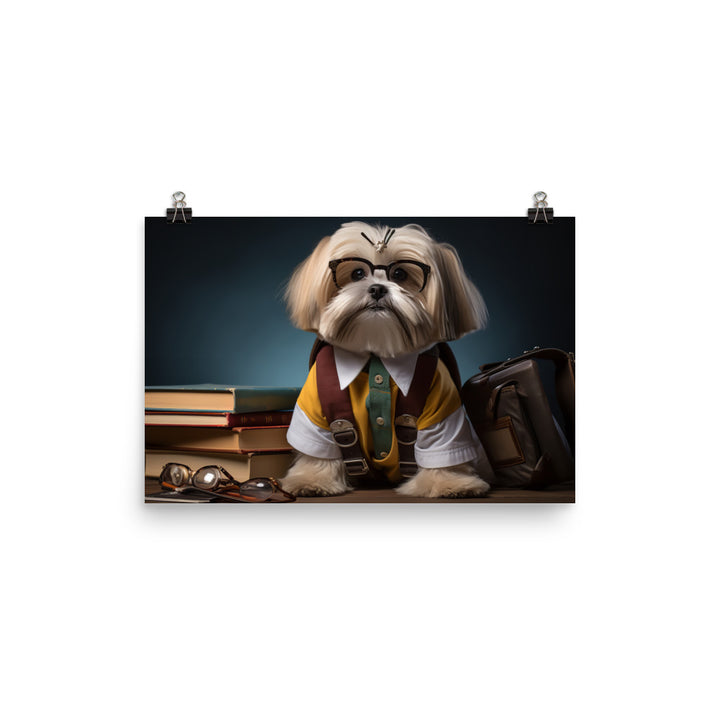 Lhasa Apso Student Photo paper poster - PosterfyAI.com