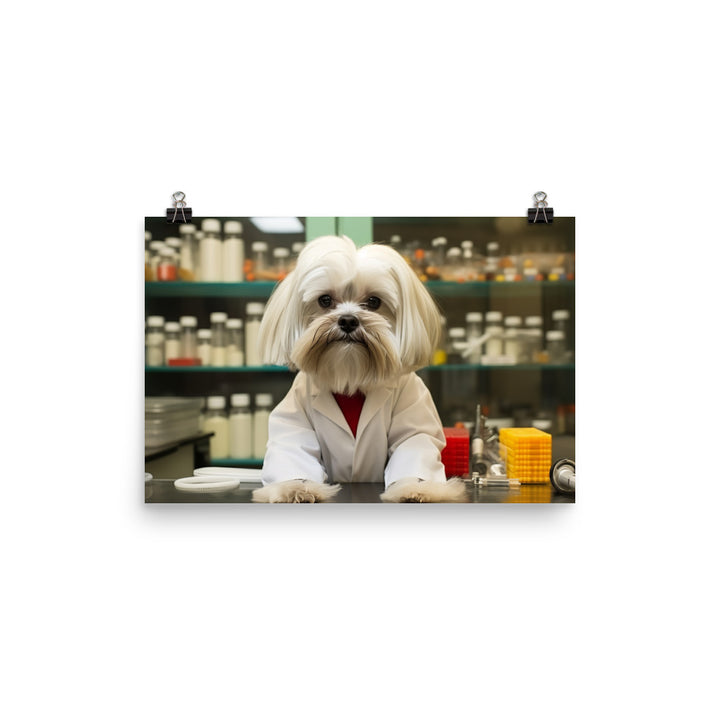 Lhasa Apso Pharmacist Photo paper poster - PosterfyAI.com