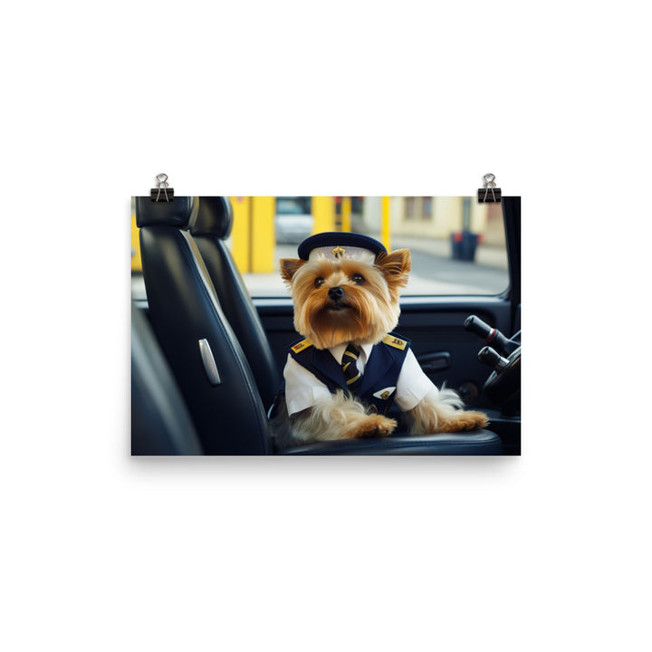Yorkshire Terrier Transit Operator Photo paper poster - PosterfyAI.com