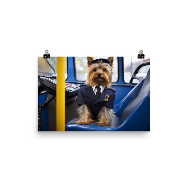 Yorkshire Terrier Transit Operator Photo paper poster - PosterfyAI.com