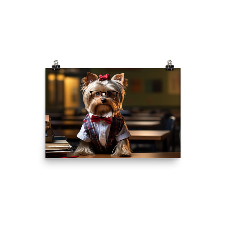 Yorkshire Terrier Student Photo paper poster - PosterfyAI.com