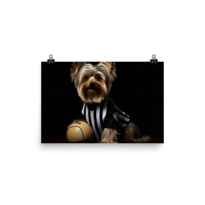Yorkshire Terrier Referee Photo paper poster - PosterfyAI.com