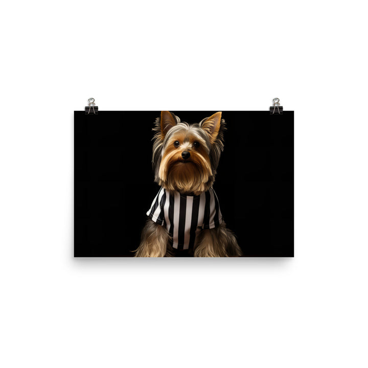 Yorkshire Terrier Referee Photo paper poster - PosterfyAI.com