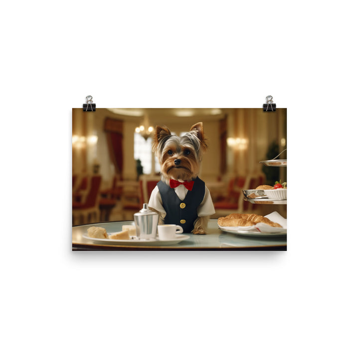 Yorkshire Terrier Hotel Staff Photo paper poster - PosterfyAI.com