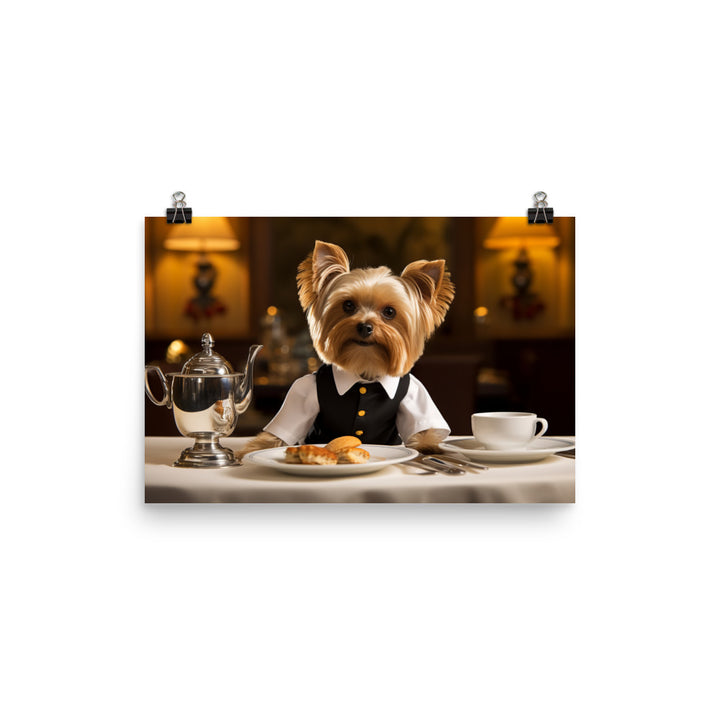 Yorkshire Terrier Hotel Staff Photo paper poster - PosterfyAI.com