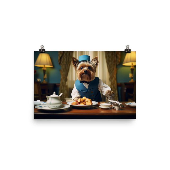 Yorkshire Terrier Hotel Staff Photo paper poster - PosterfyAI.com