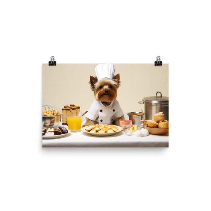 Yorkshire Terrier Fast Food Crew Photo paper poster - PosterfyAI.com