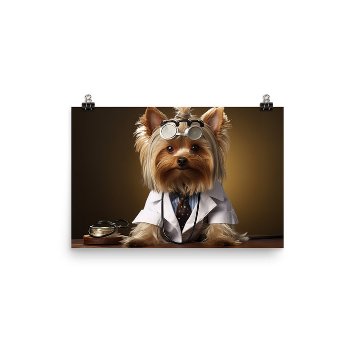 Yorkshire Terrier Doctor Photo paper poster - PosterfyAI.com