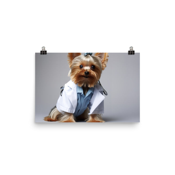 Yorkshire Terrier Doctor Photo paper poster - PosterfyAI.com