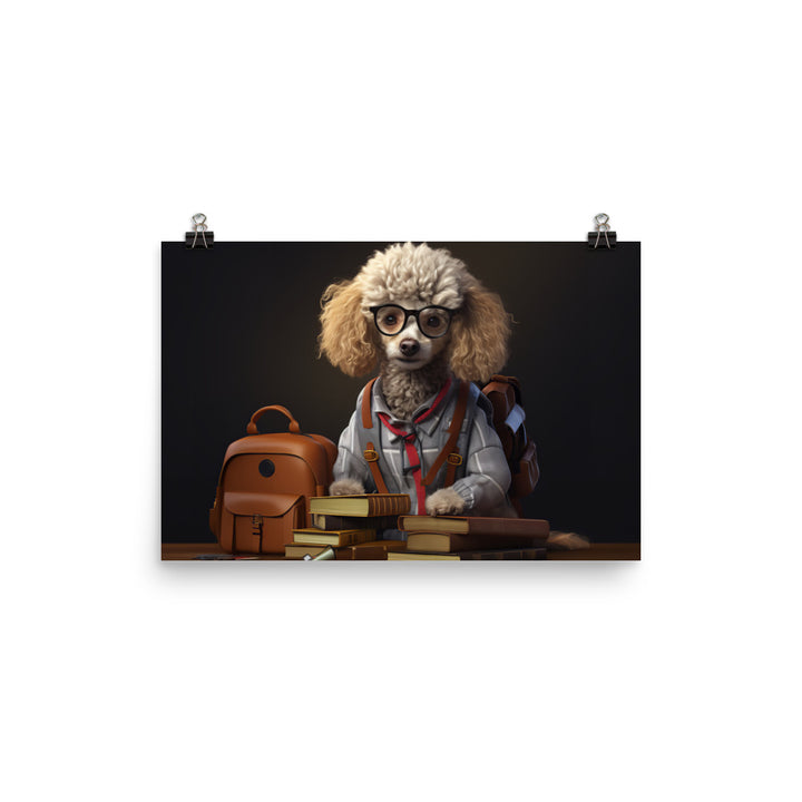 Poodle Student Photo paper poster - PosterfyAI.com