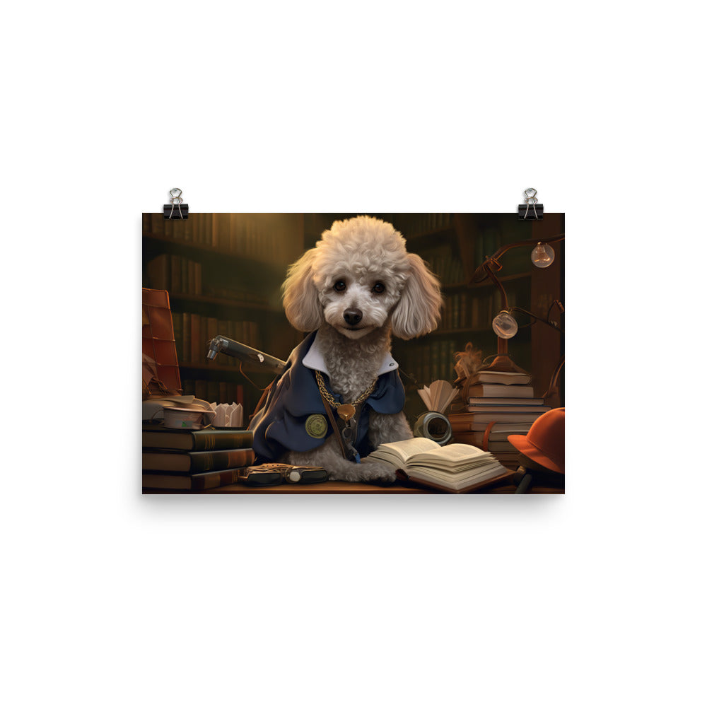 Poodle Student Photo paper poster - PosterfyAI.com