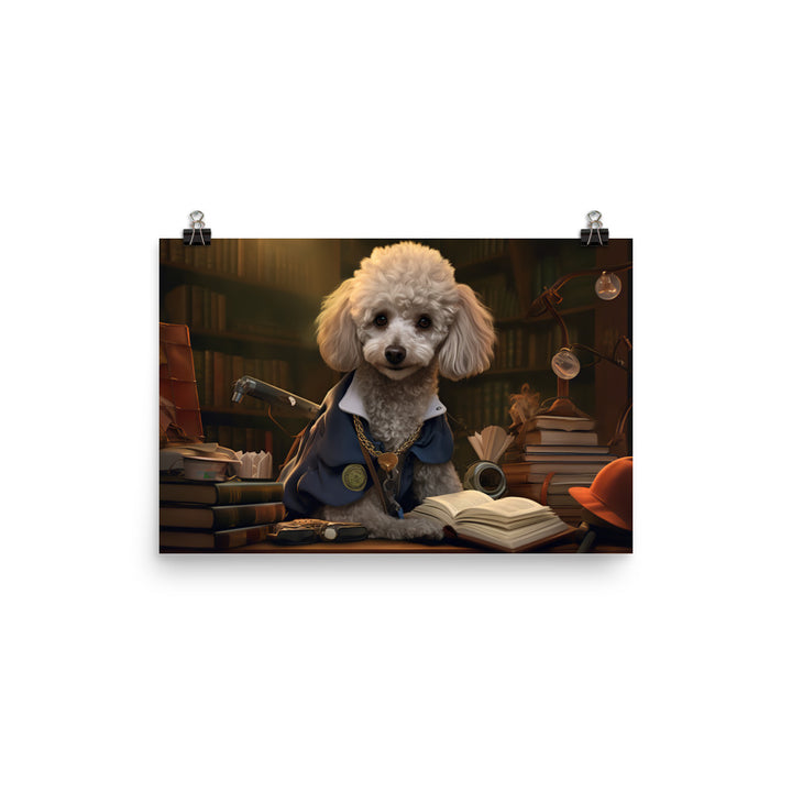 Poodle Student Photo paper poster - PosterfyAI.com