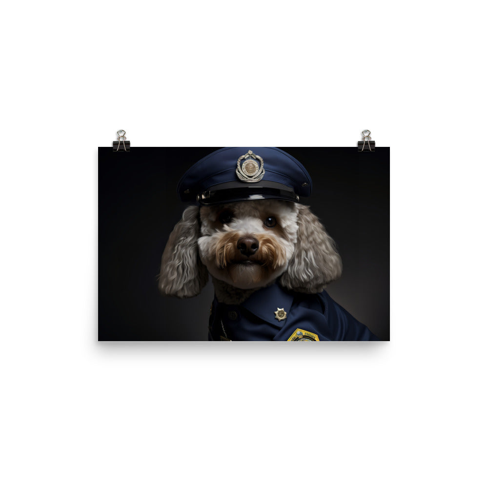 Poodle Security Officer Photo paper poster - PosterfyAI.com