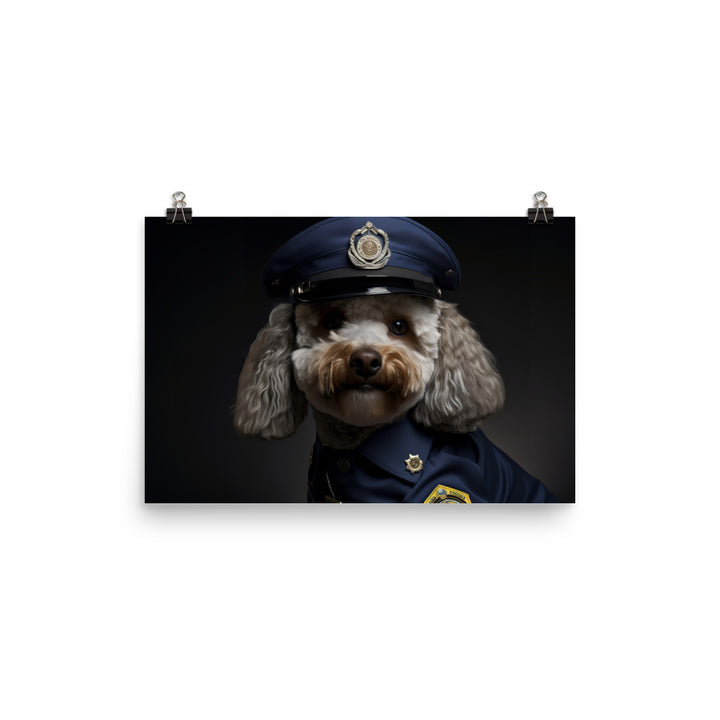 Poodle Security Officer Photo paper poster - PosterfyAI.com