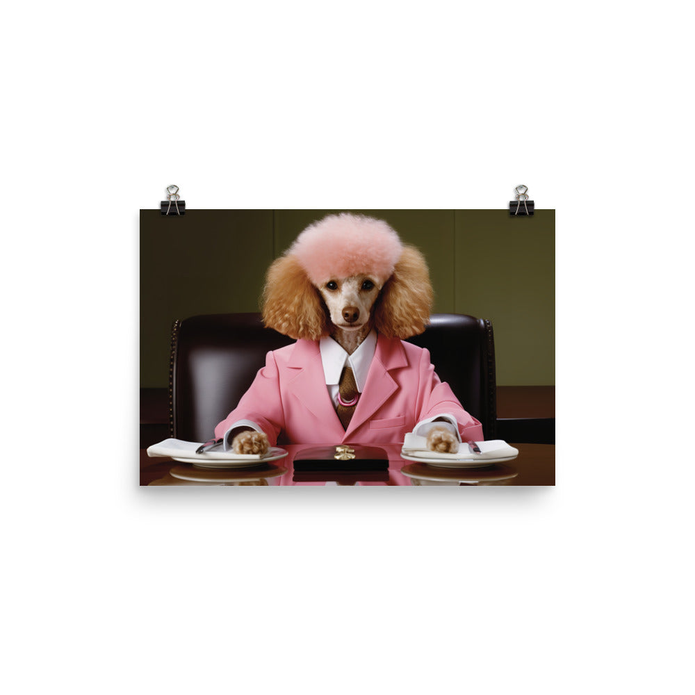 Poodle Sales Consultant Photo paper poster - PosterfyAI.com