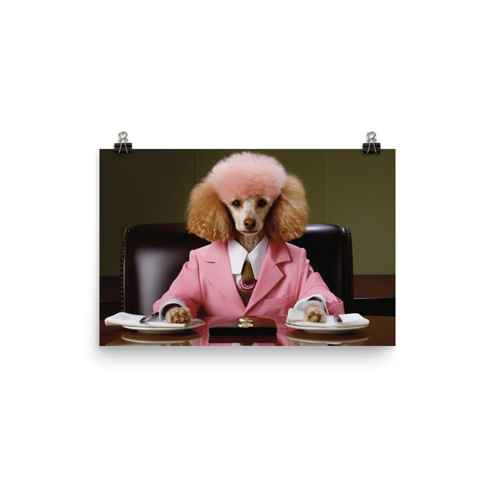 Poodle Sales Consultant Photo paper poster - PosterfyAI.com