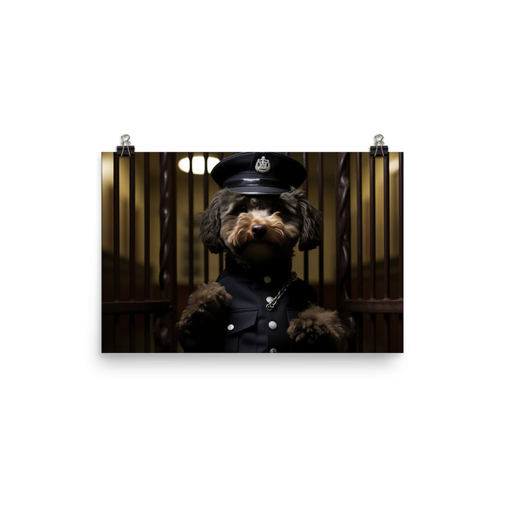 Poodle Prison Officer Photo paper poster - PosterfyAI.com