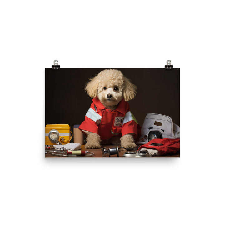 Poodle Paramedic Photo paper poster - PosterfyAI.com