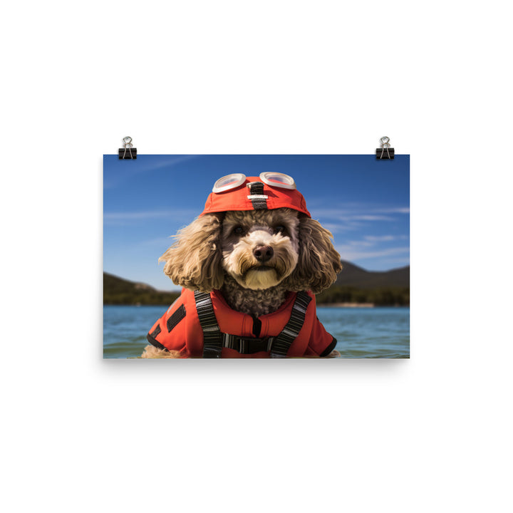 Poodle Lifeguard Photo paper poster - PosterfyAI.com