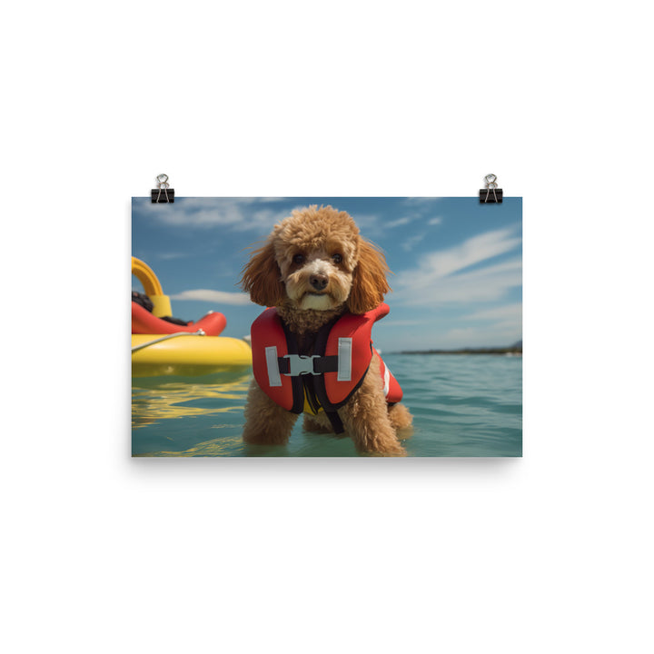 Poodle Lifeguard Photo paper poster - PosterfyAI.com
