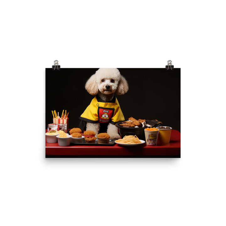 Poodle Fast Food Crew Photo paper poster - PosterfyAI.com
