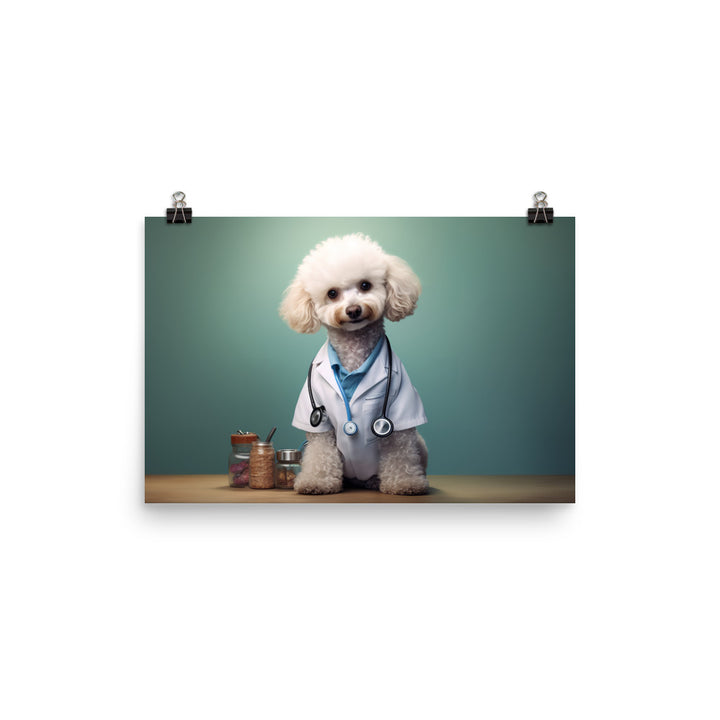 Poodle Doctor Photo paper poster - PosterfyAI.com