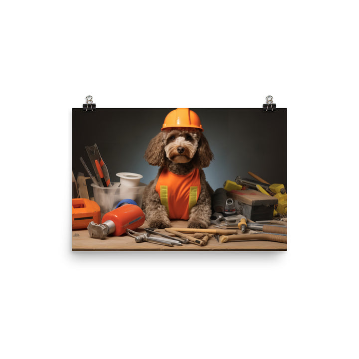 Poodle Contractor Photo paper poster - PosterfyAI.com