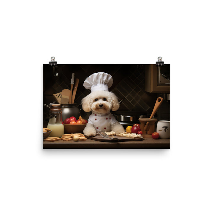 Poodle Chef Photo paper poster - PosterfyAI.com