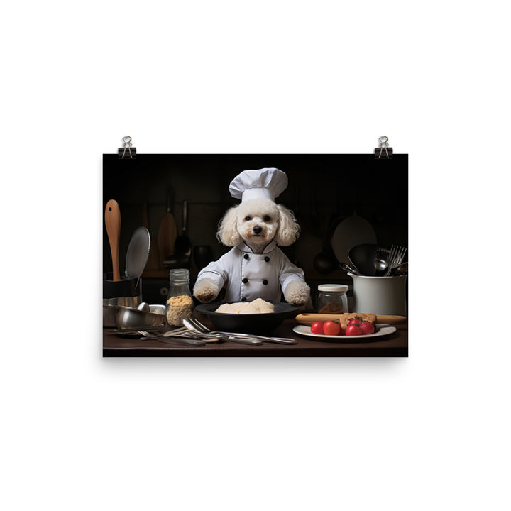 Poodle Chef Photo paper poster - PosterfyAI.com