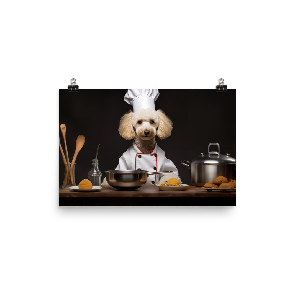 Poodle Chef Photo paper poster - PosterfyAI.com