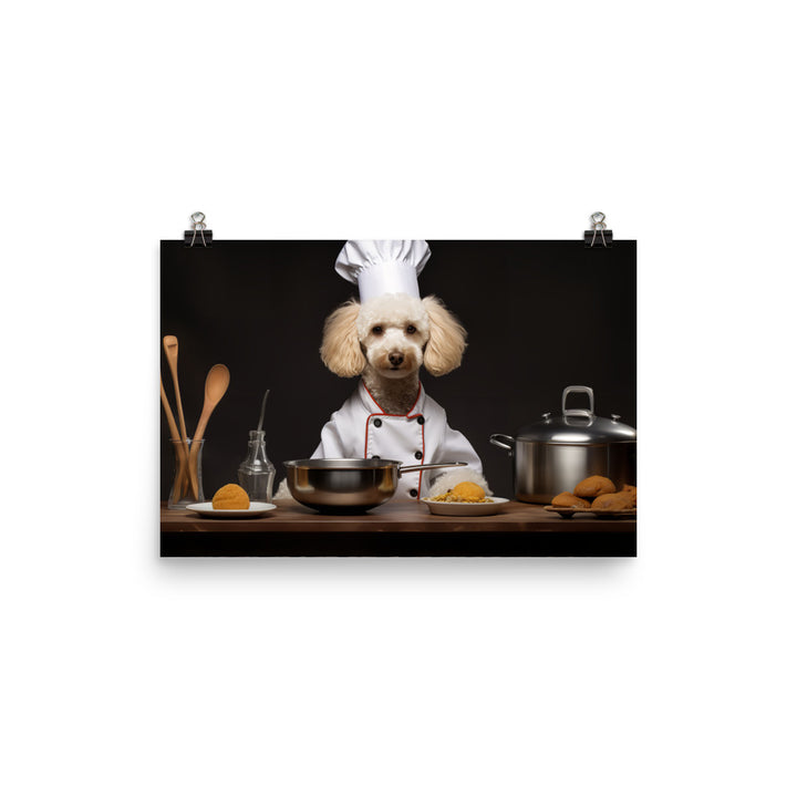 Poodle Chef Photo paper poster - PosterfyAI.com