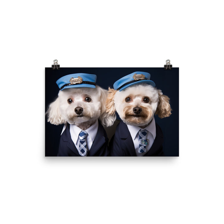 Poodle Cabin Crew Photo paper poster - PosterfyAI.com