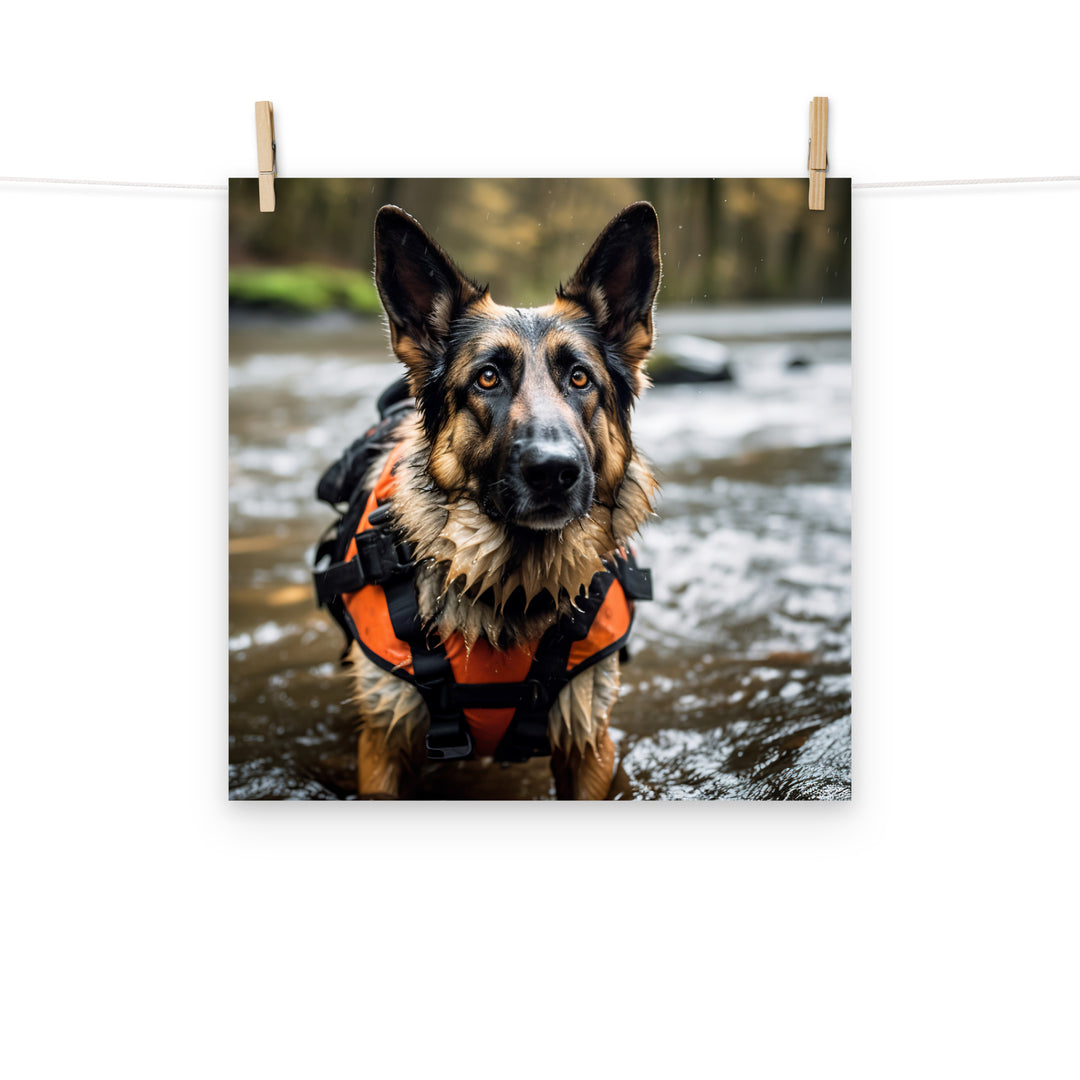 German Shepherd Photo paper poster - PosterfyAI.com