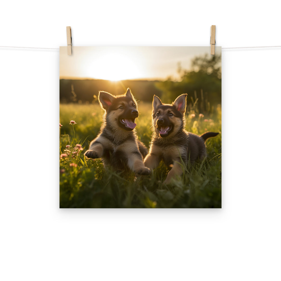 German Shepherd Photo paper poster - PosterfyAI.com