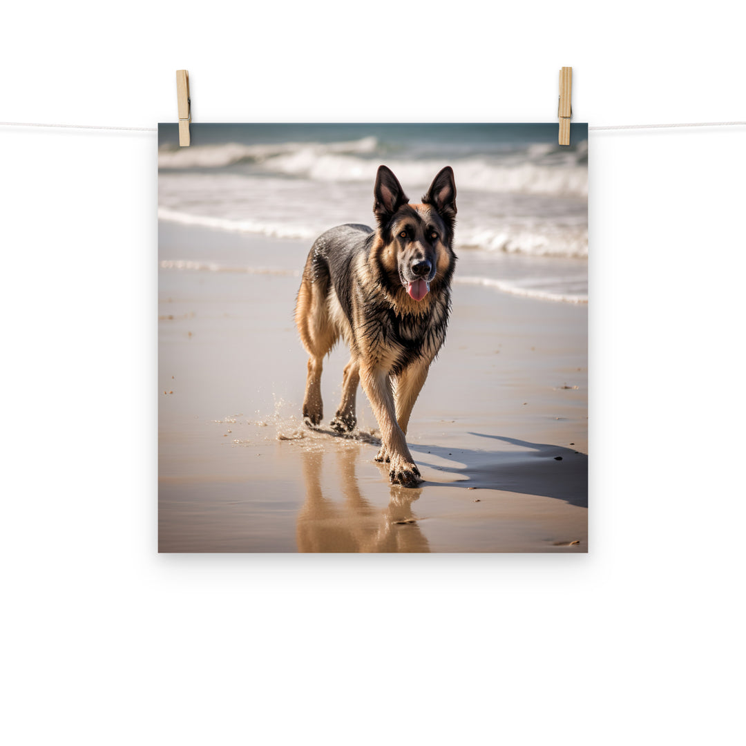 German Shepherd Photo paper poster - PosterfyAI.com