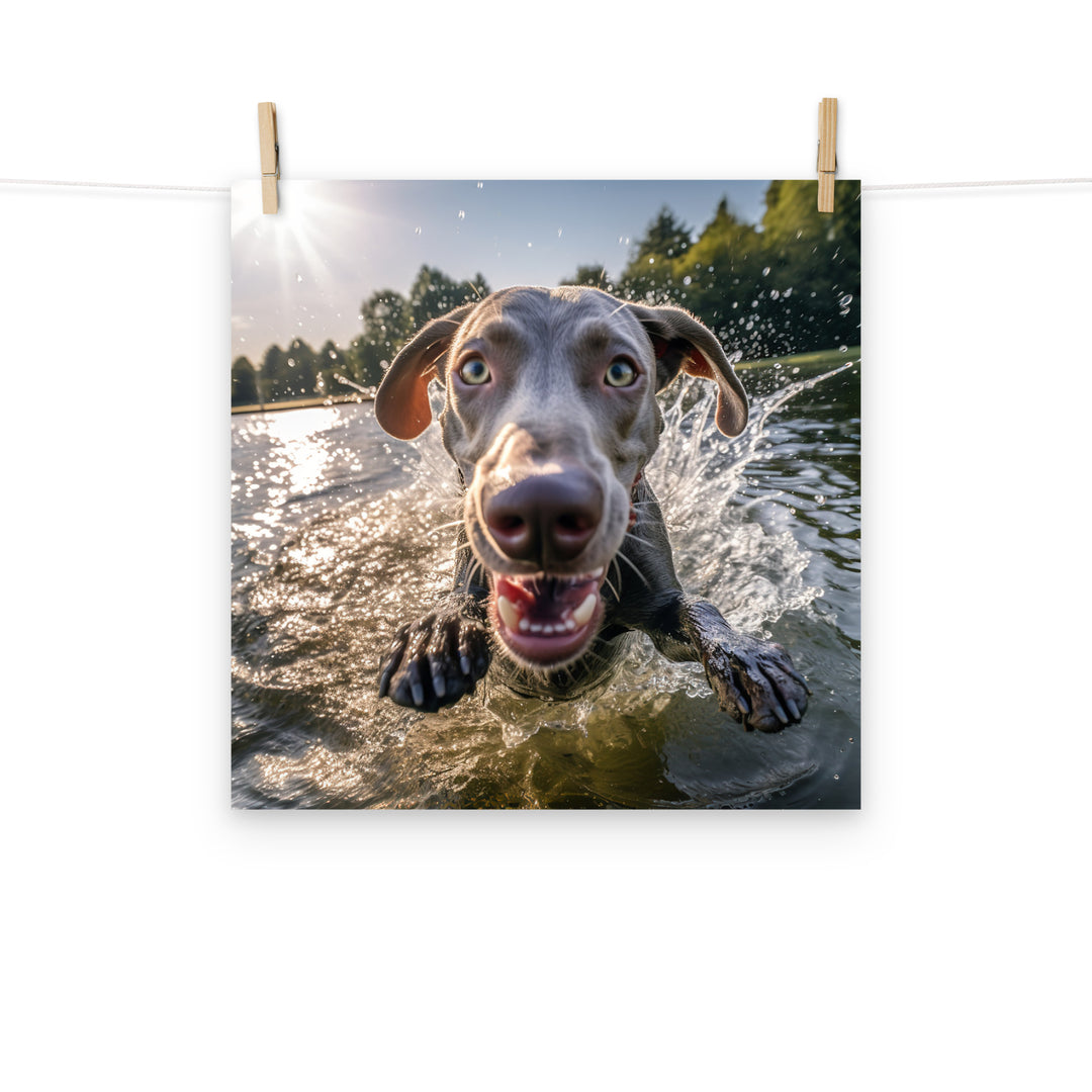 Weimaraner Photo paper poster - PosterfyAI.com