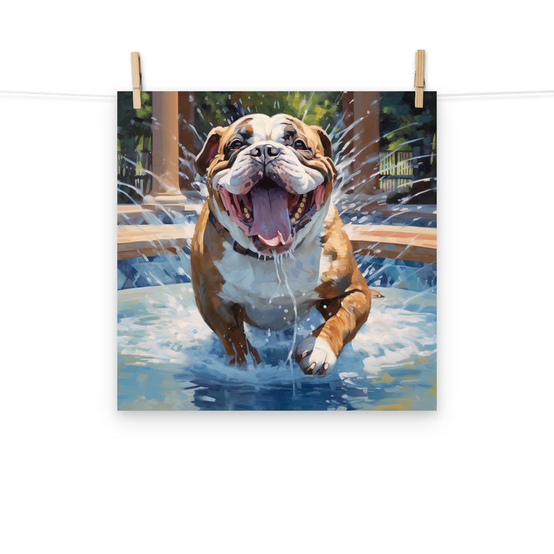 Bulldog Photo paper poster - PosterfyAI.com