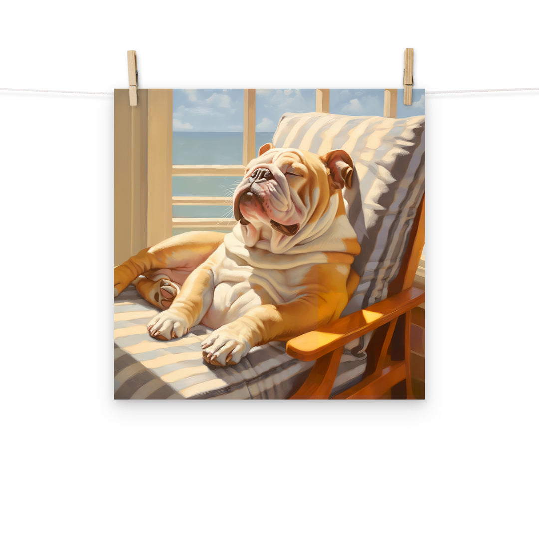 Bulldog Photo paper poster - PosterfyAI.com