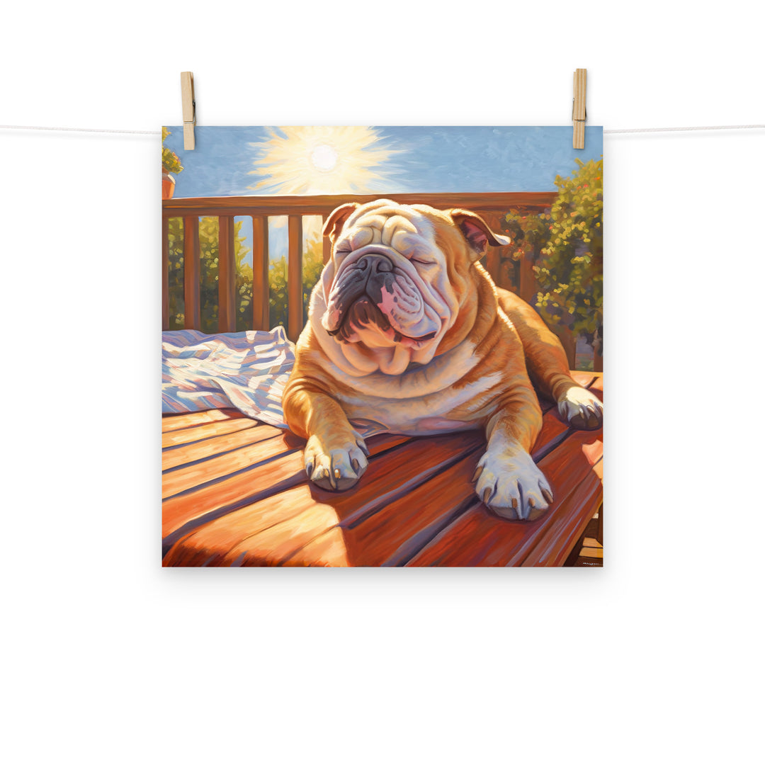 Bulldog Photo paper poster - PosterfyAI.com