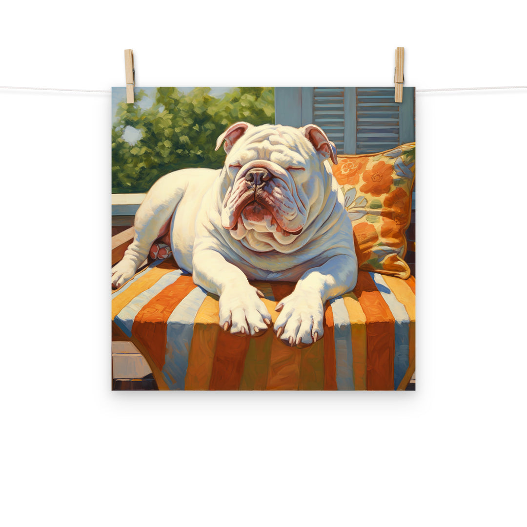 Bulldog Photo paper poster - PosterfyAI.com
