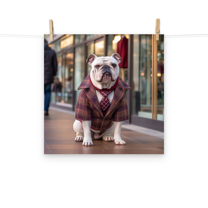 Bulldog Photo paper poster - PosterfyAI.com