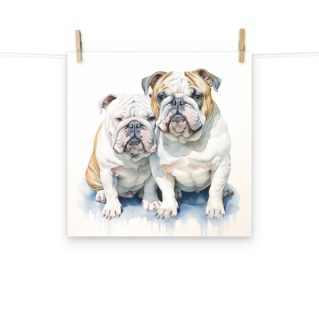Bulldog Photo paper poster - PosterfyAI.com