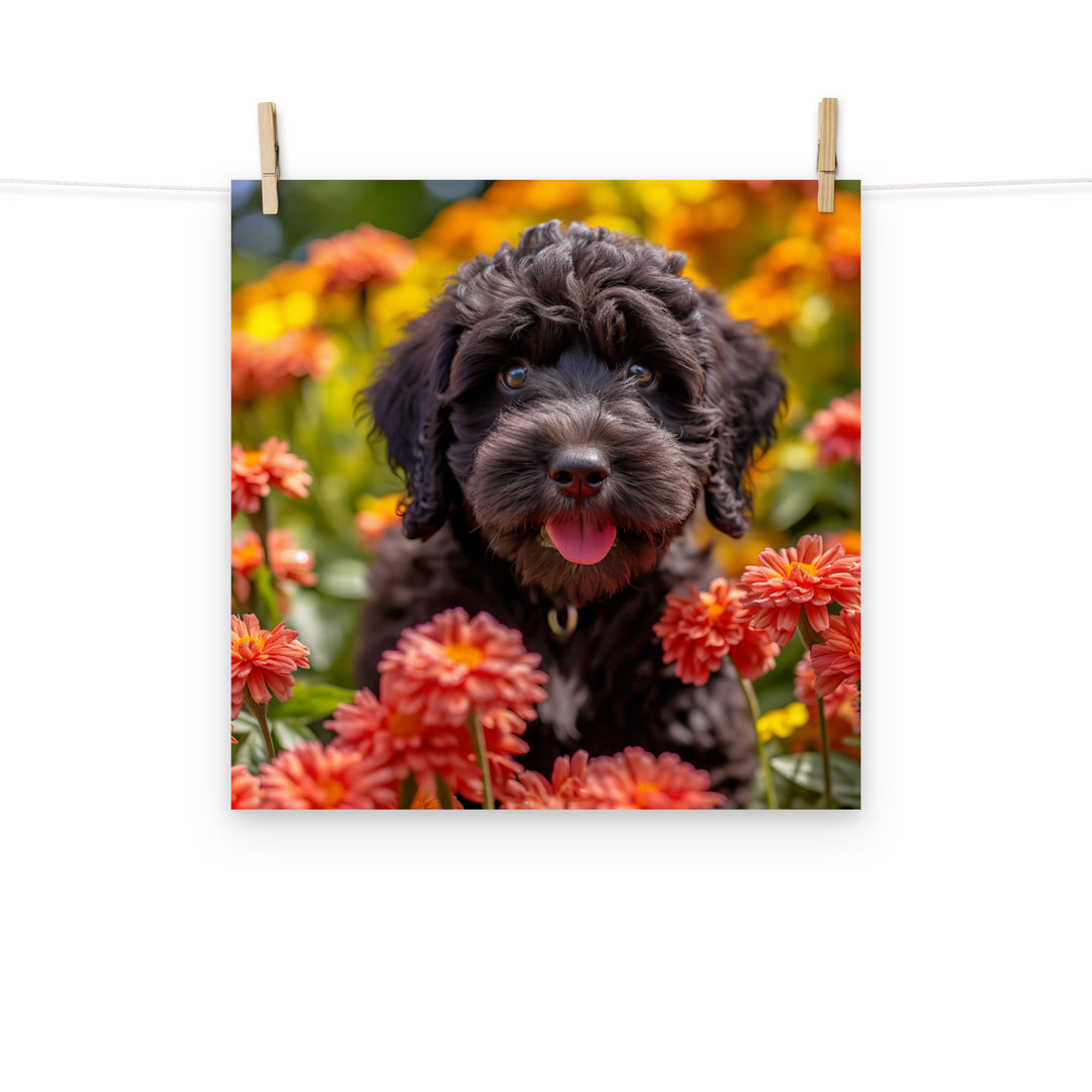 Portuguese Water Dog Photo paper poster - PosterfyAI.com