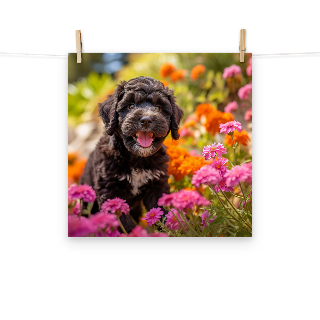 Portuguese Water Dog Photo paper poster - PosterfyAI.com