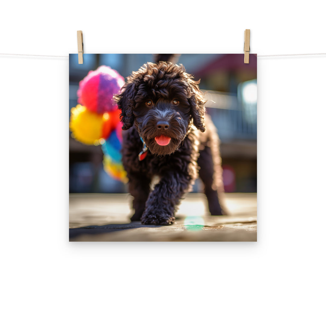 Portuguese Water Dog Photo paper poster - PosterfyAI.com