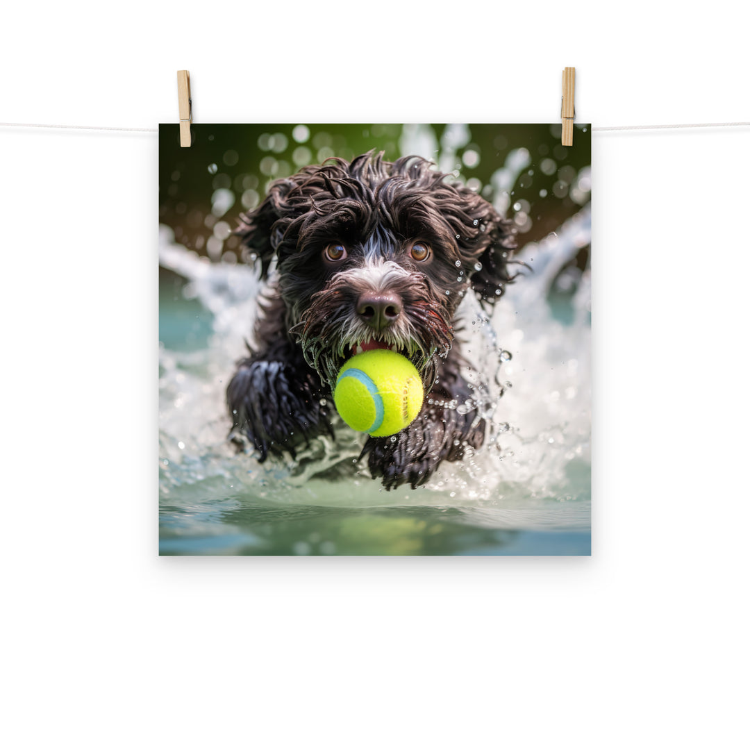 Portuguese Water Dog Photo paper poster - PosterfyAI.com