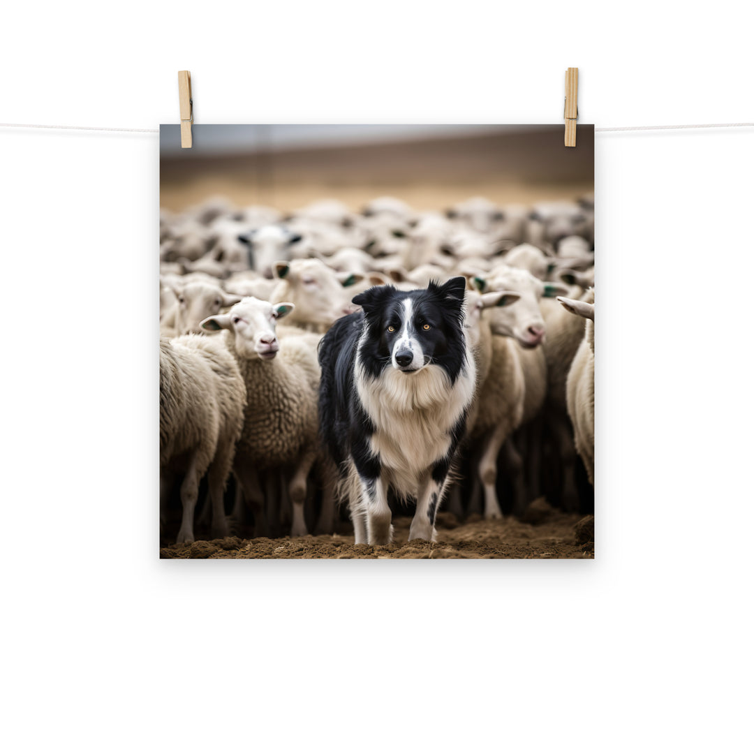 Border Collie Photo paper poster - PosterfyAI.com