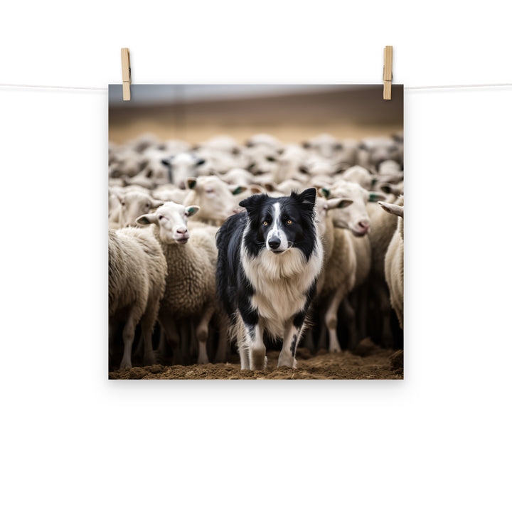 Border Collie Photo paper poster - PosterfyAI.com